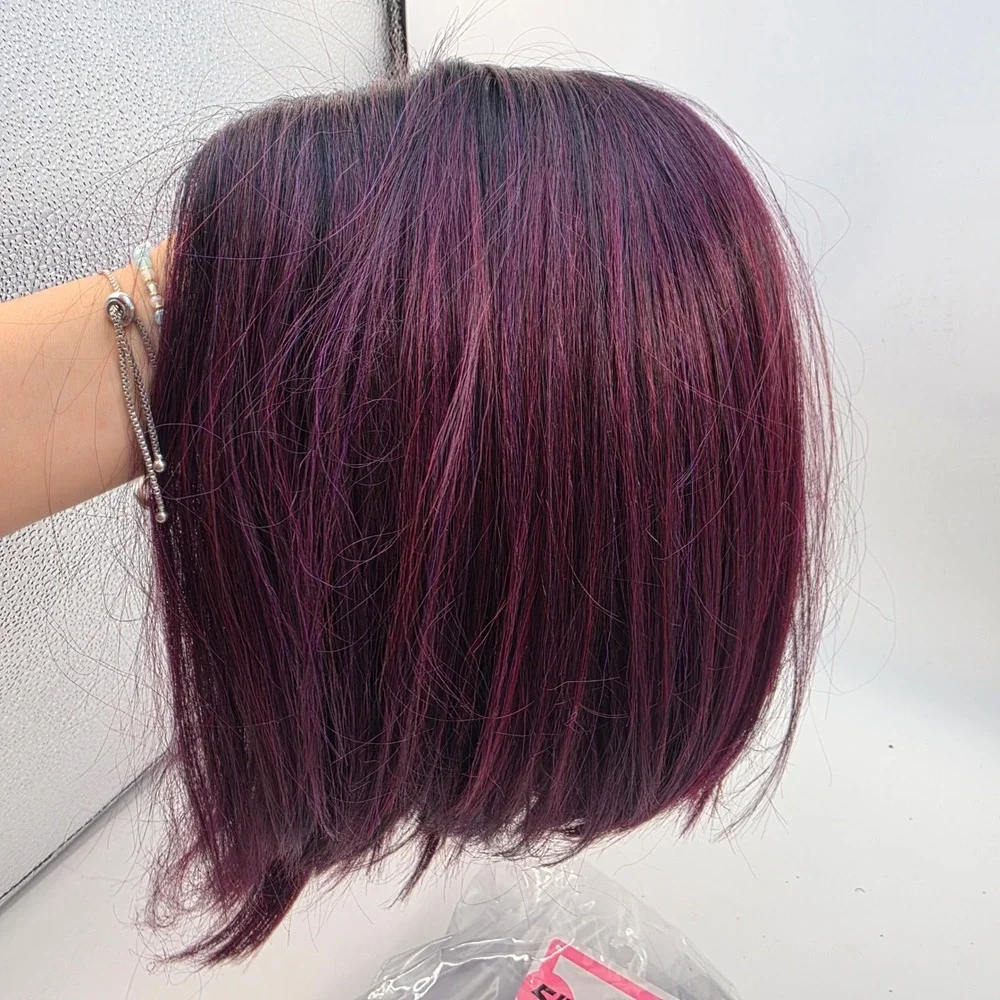 Mayde Beauty Norah Invisible Lace Part Wig AB530 Burgundy Plum Synthetic Bob